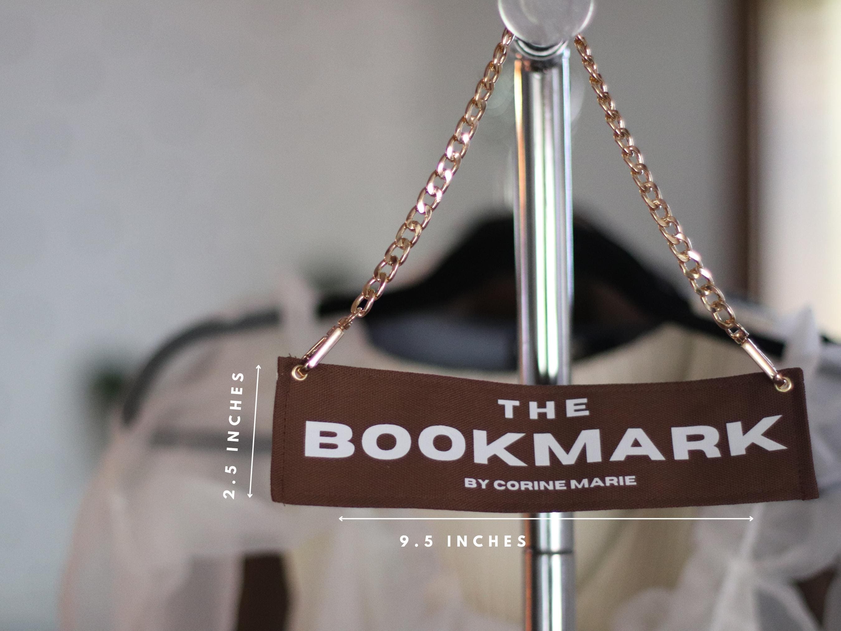 Bookmark with Detachable Handle, Book Carrier, Brown Bookmark, Bookmark Purse, Booklover's Gift