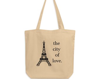 Paris Eco Tote Bag | Shopping Bag | Handbag | French Bag | France Bag | Gift | Birthday Gift | Paris | Holiday Bag |