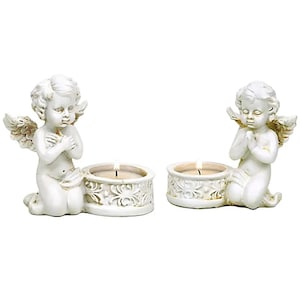 Candle holder angelic angels, zen meditation, well-being relaxation, serenity, relaxation, protective angel, guardian angel, praying angel