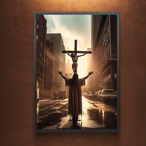 Jesus Christ Wall Art - &quot;John 3:16&quot; - Original Digital Art - Good Friday - Easter - Digital Download (5 Files)
