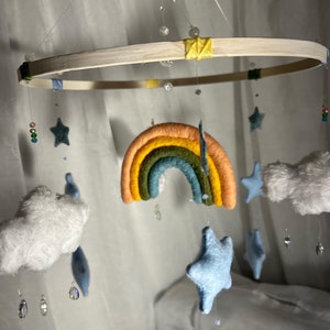 Felt Baby Mobile- Rainbow Baby