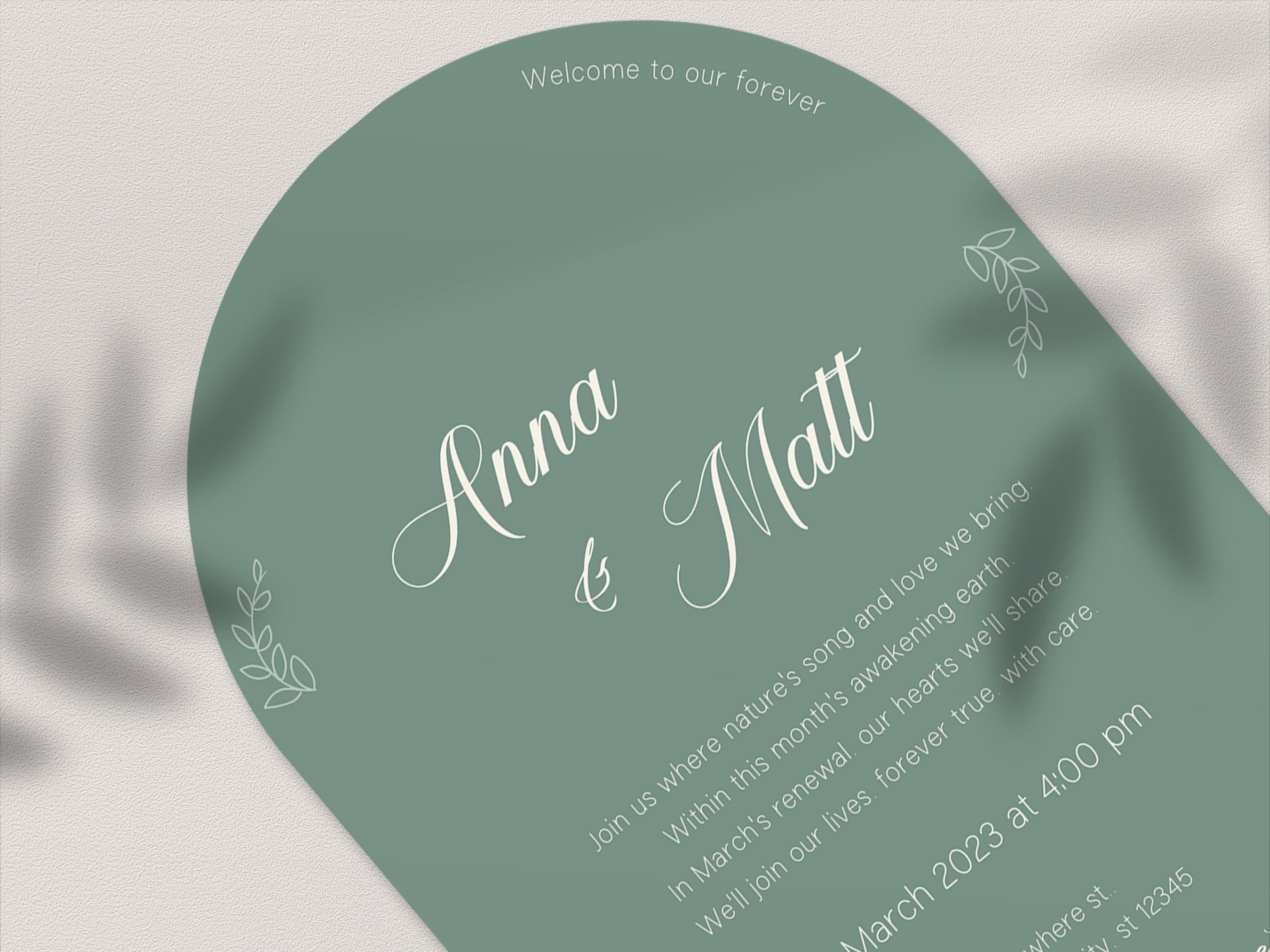 Wedding Invitation Suite Sage Green Wedding Stationary Boho - Etsy