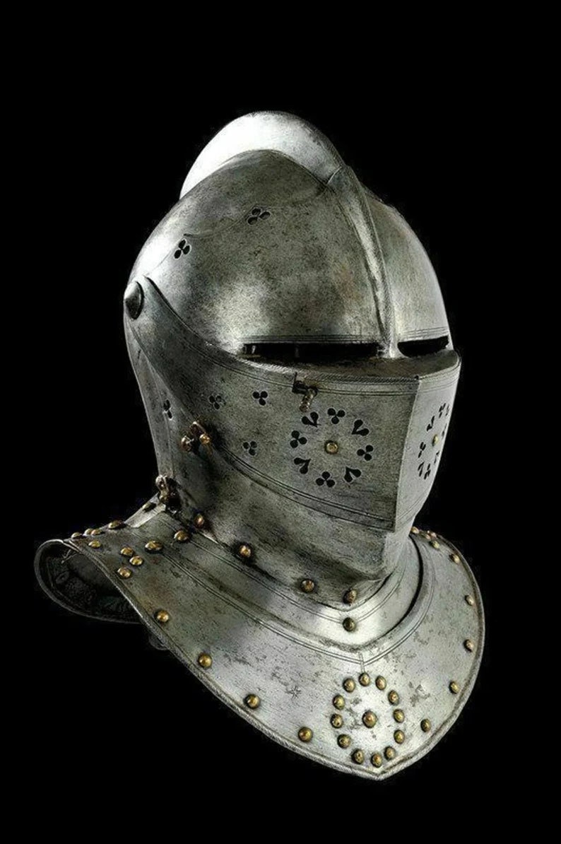 18GA SCA LARP Medieval Knight Tournament Close Armor Helmet Replica