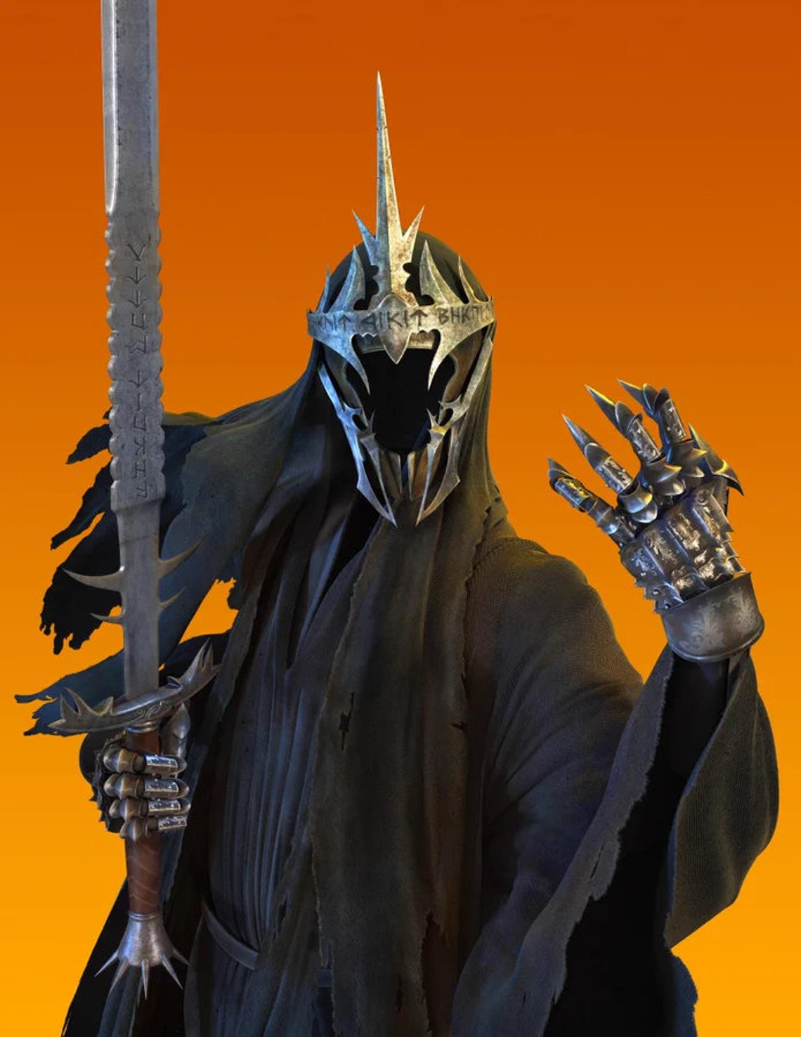 Witch King Helmet Lord of the Ring Nazgul Helmet King of Angmar Helmet Halloween Special Gift