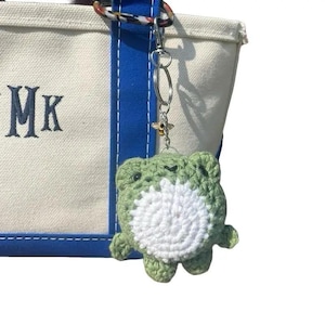 Crocheted Frog Bag Charm: Adorable Handmade Purse Accessory