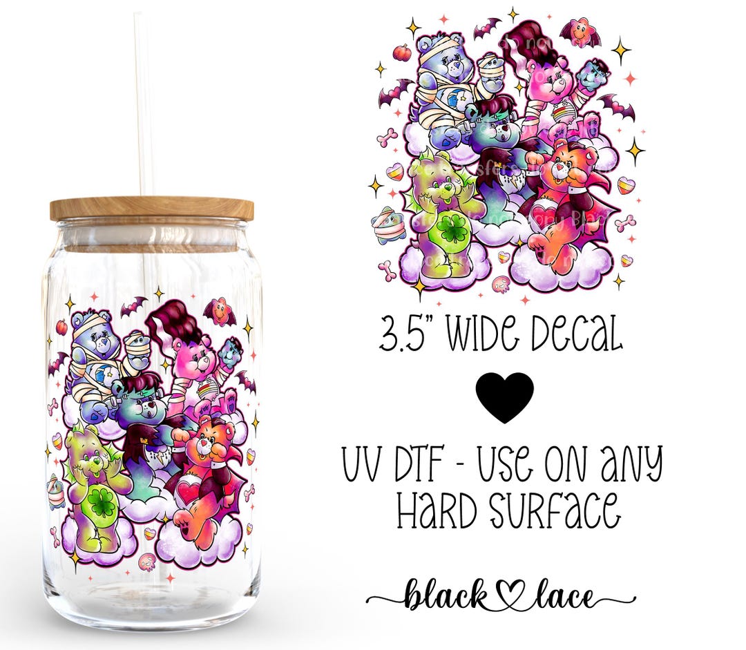 UV DTF Cup Wrap | Libby Beer Can Glass 16oz | Universal Bears | - Etsy