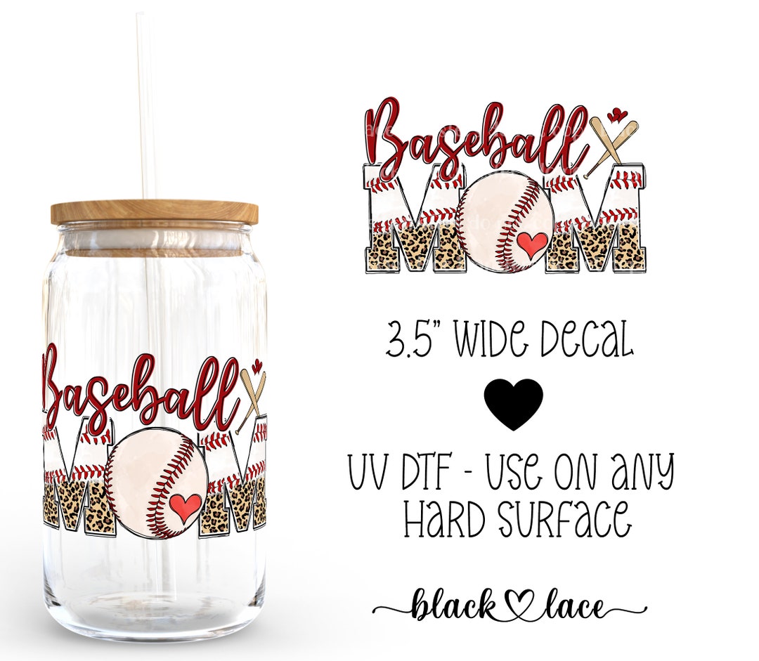 UV DTF Cup Wrap Libby Beer Can Glass 16oz Baseball Mom - Etsy