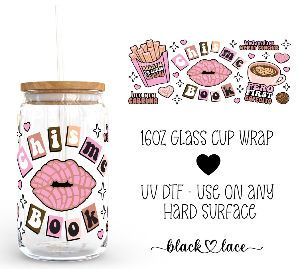 UV DTF Cup Wrap | Libby Beer Can Glass 16oz | Chisme Book | - Etsy