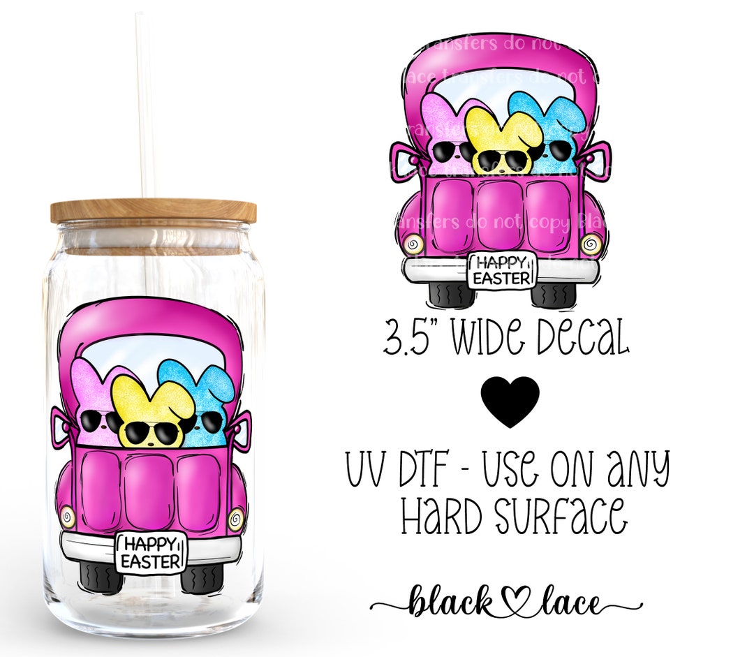 UV DTF Cup Wrap | Libby Beer Can Glass 16oz | Peeps Truck | - Etsy