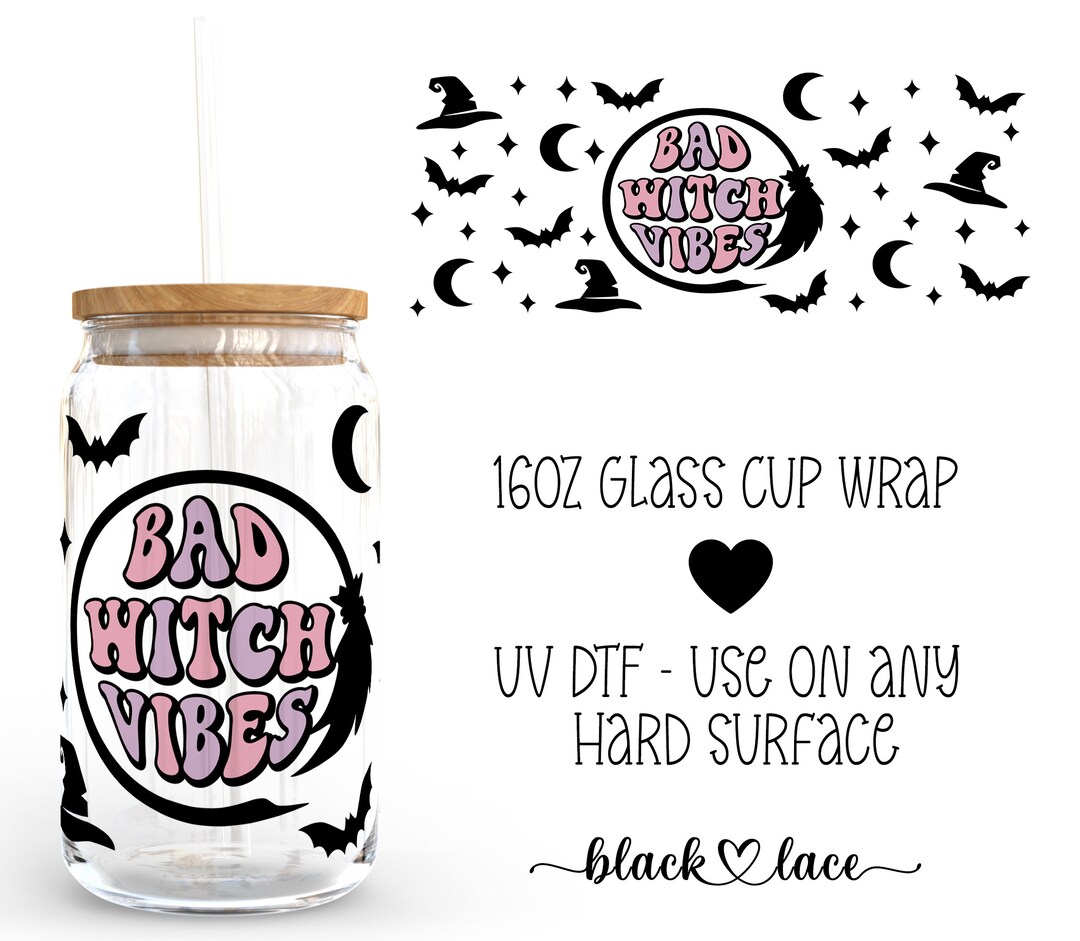 UV DTF Cup Wrap | Libby Beer Can Glass 16oz | Bad Which Vibes | - Etsy