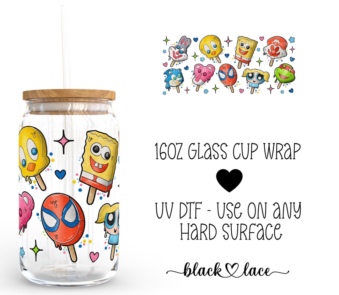 UV DTF Cup Wrap | Libby Beer Can Glass 16oz | Popsicles OG | - Etsy