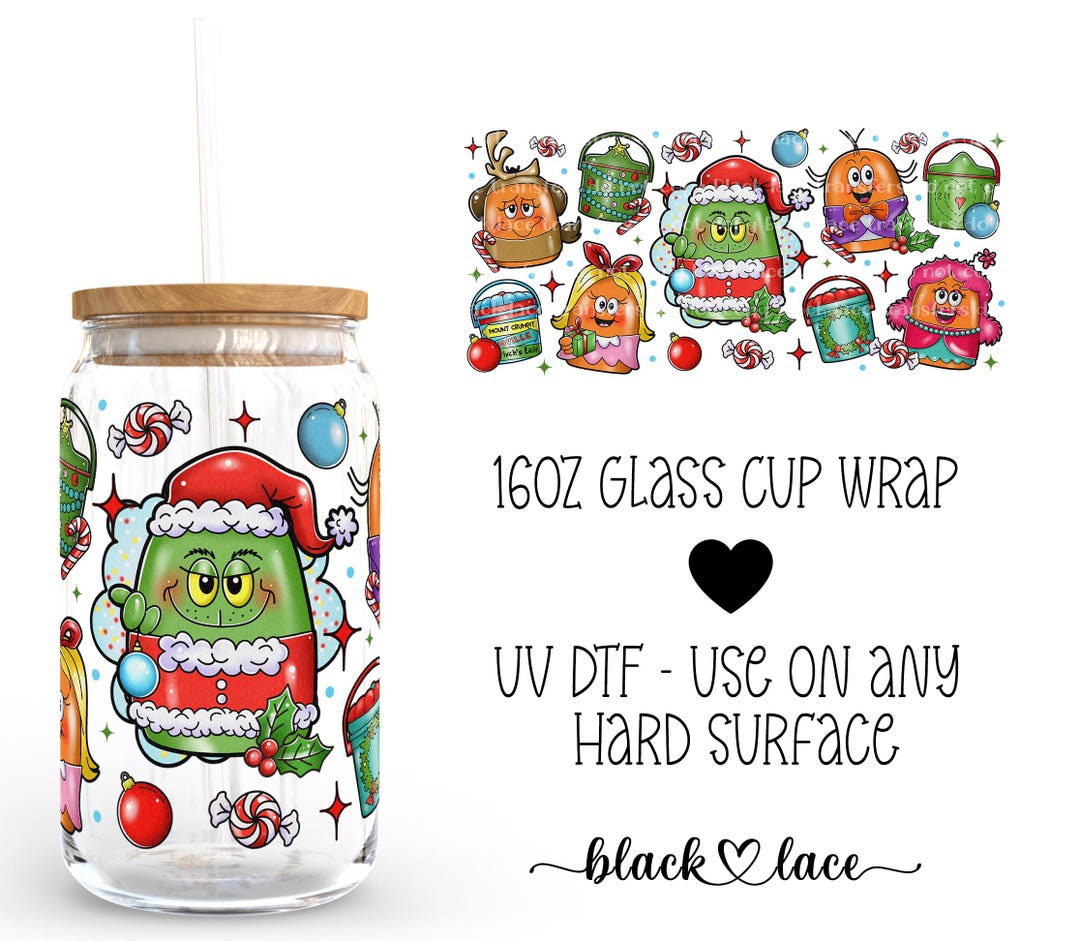UV DTF Cup Wrap | Libby Beer Can Glass 16oz | Whoville Nuggets | - Etsy