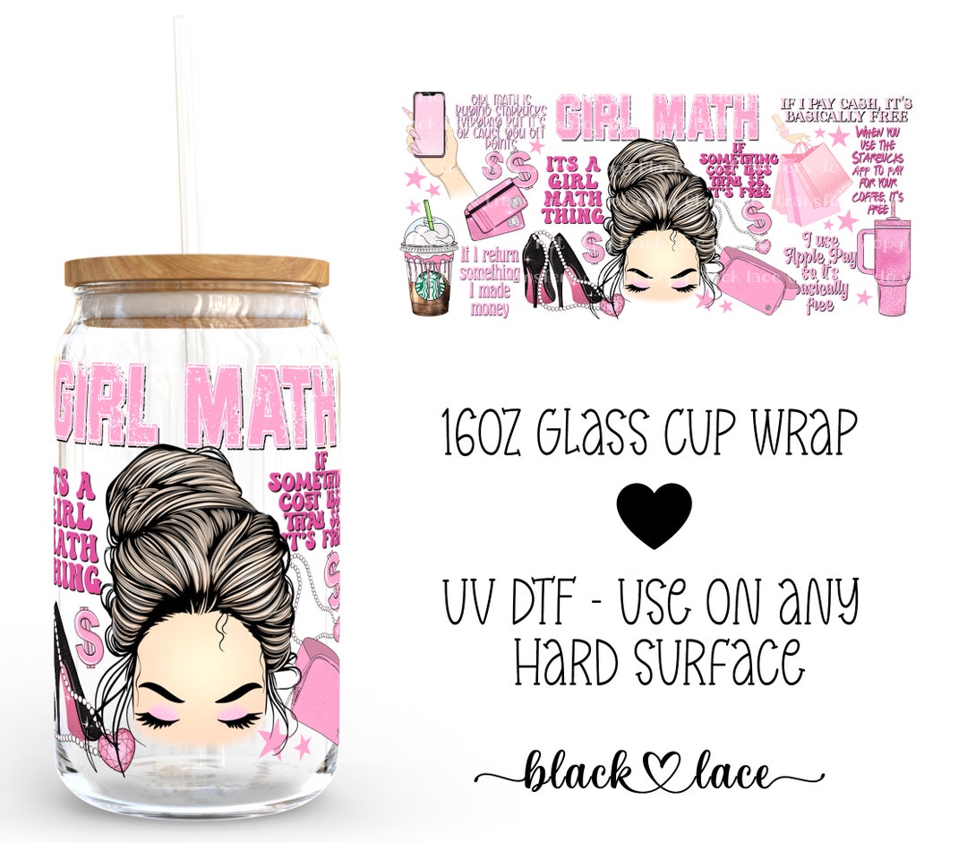 UV DTF Cup Wrap | Libby Beer Can Glass 16oz | Girl Math Era | - Etsy