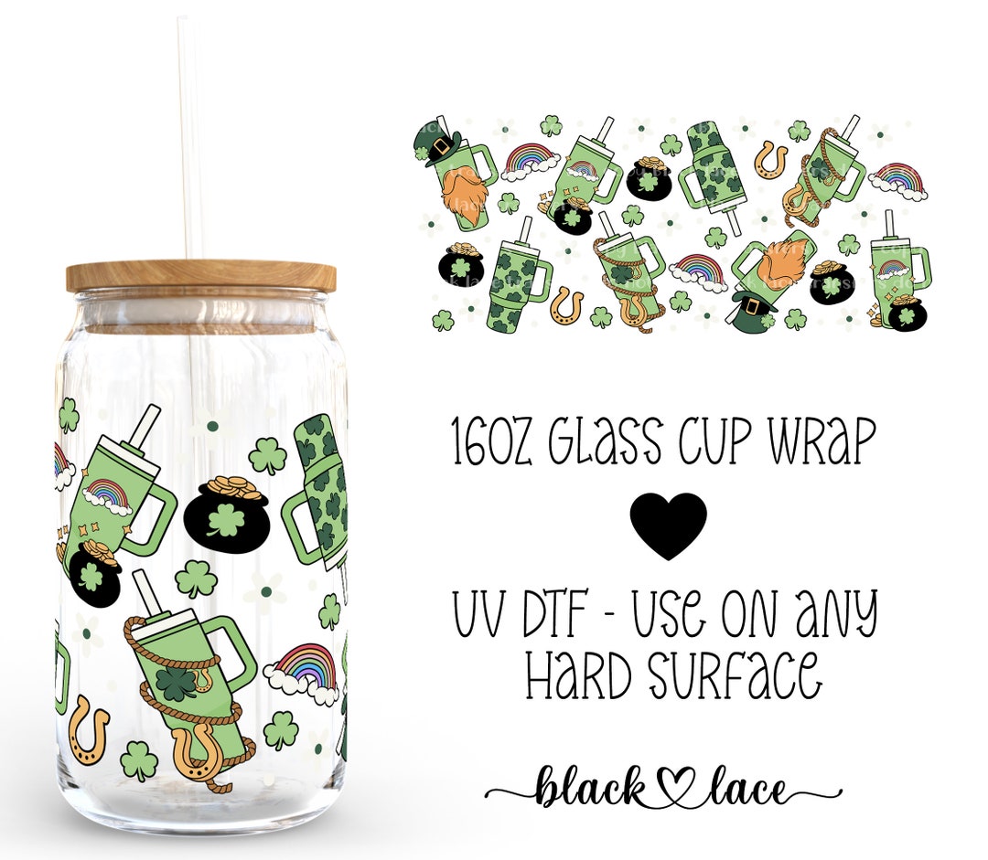 UV DTF Cup Wrap | Libby Beer Can Glass 16oz | Lucky Obsessive Cup 2 ...