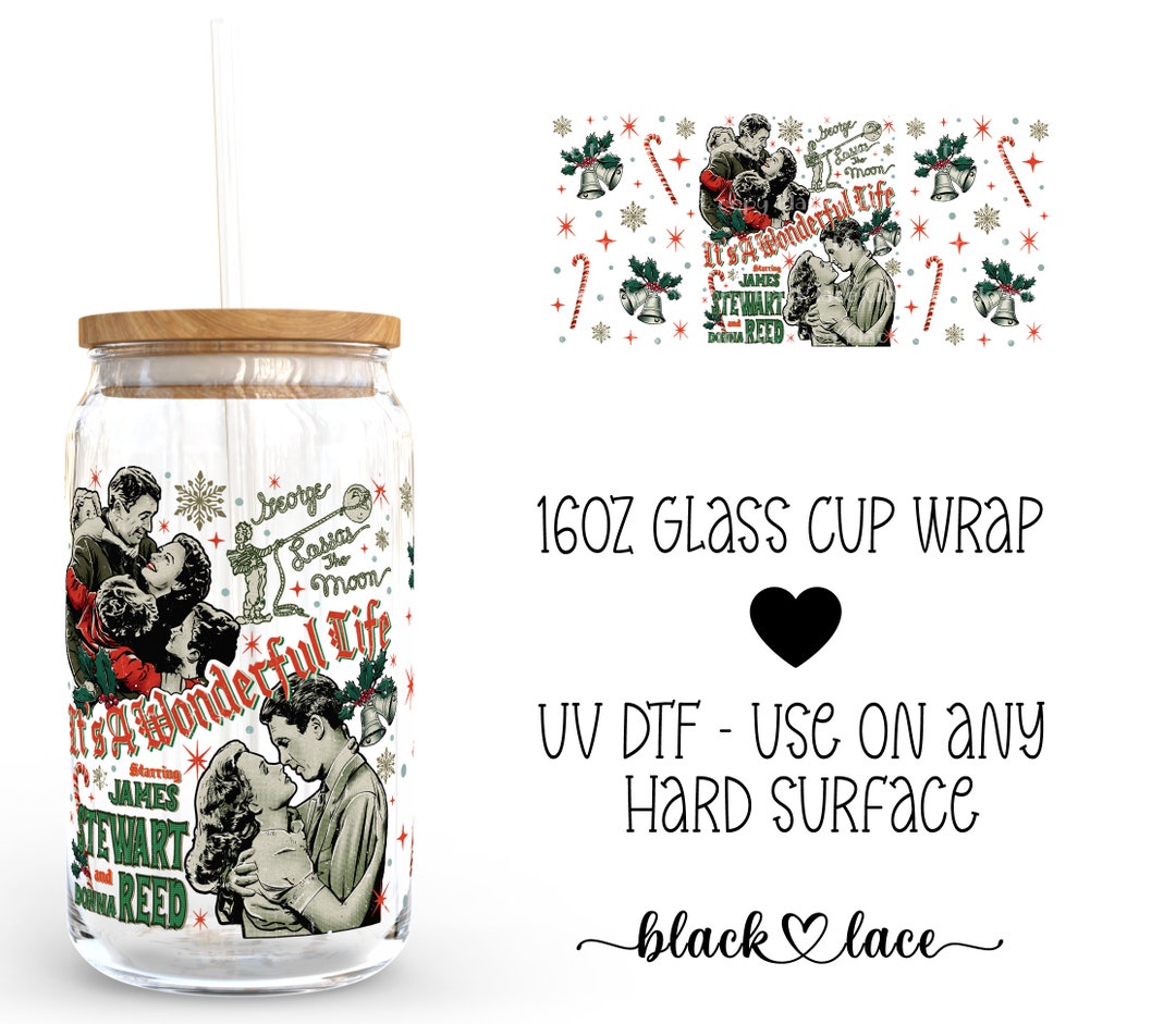 UV DTF Cup Wrap | Libby Beer Can Glass 16oz | Its a Wonderful Life | - Etsy