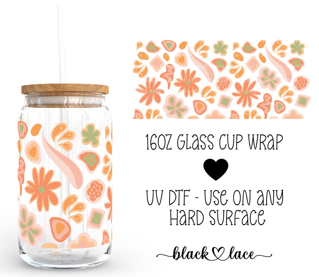 UV DTF Cup Wrap | Libby Beer Can Glass 16oz | Summer Swirl | - Etsy