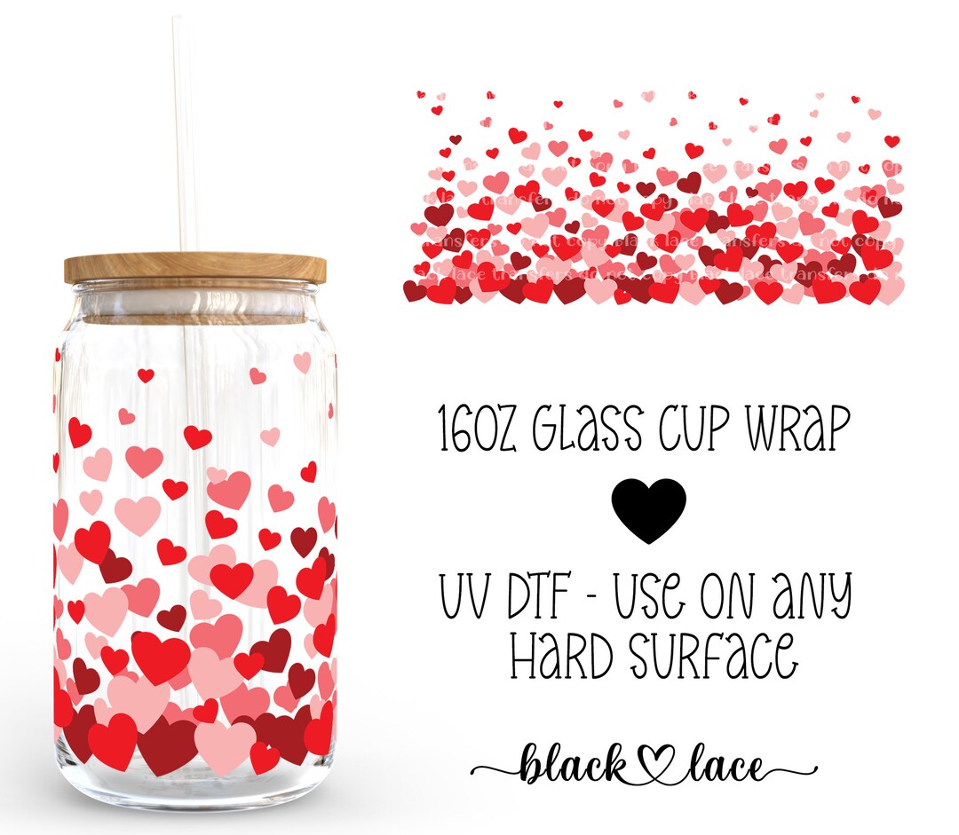 UV DTF Cup Wrap | Libby Beer Can Glass 16oz | Love is in the Air | - Etsy