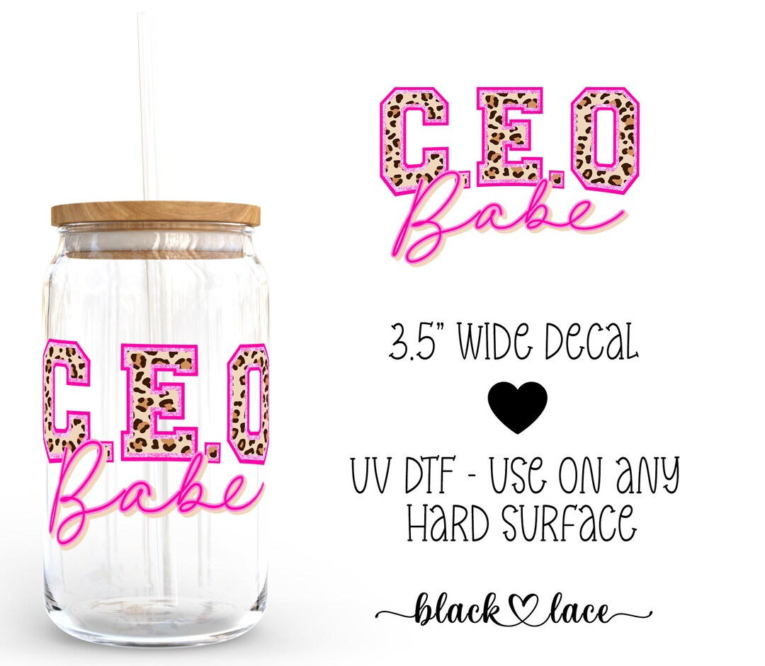 UV DTF Cup Wrap Libby Beer Can Glass 16oz CEO Babe - Etsy