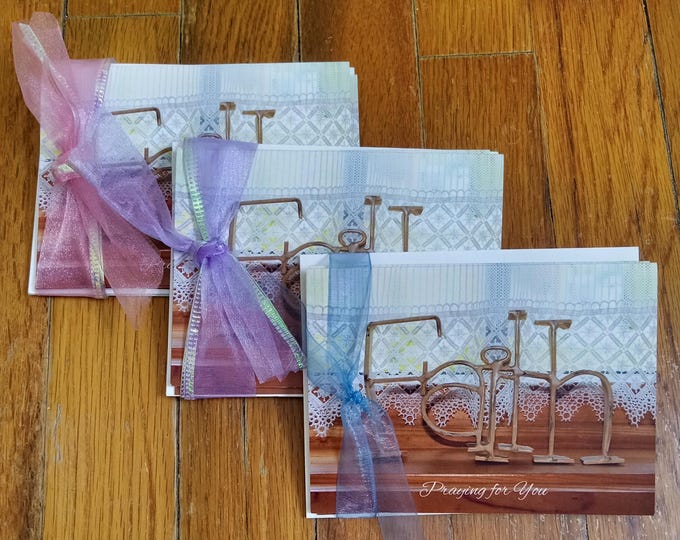 Inspirational Set of 5 Praying for You Faith Cards and Envelopes, Original Photography, Ready to Ship