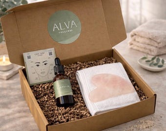 Rose Quartz Gua Sha Kit: Face Sculpting Tool with Jojoba Oil