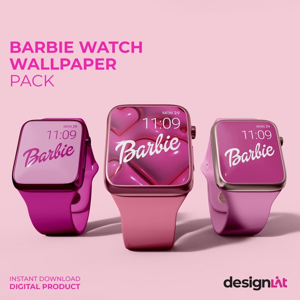 3D Heart Barbie Apple Watch Wallpaper Bundle | 3D Smartwatch Background | Lock Screen | 3D Apple Watch Wallpaper | Aesthetic Watch Wallpaper