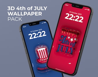 Tapeta 3D z okazji Dnia Niepodległości USA 4 lipca na telefon komórkowy | Pakiet tapet 3D na telefon z systemem Android, iOS, iPhone'em i Samsungiem | Ekran blokady