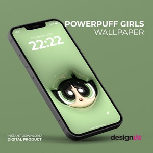 Tapeta na telefon 3D Powerpuff Girls | Tapeta na Samsung Android iOS iPhone | Ekran blokady | Nadmuchana tapeta na telefon Puffy | Tapeta na telefon