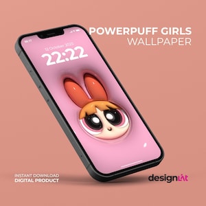 Tapeta na telefon 3D Powerpuff Girls | Tapeta na Samsung Android iOS iPhone | Ekran blokady | Nadmuchana tapeta na telefon Puffy | Tapeta na telefon