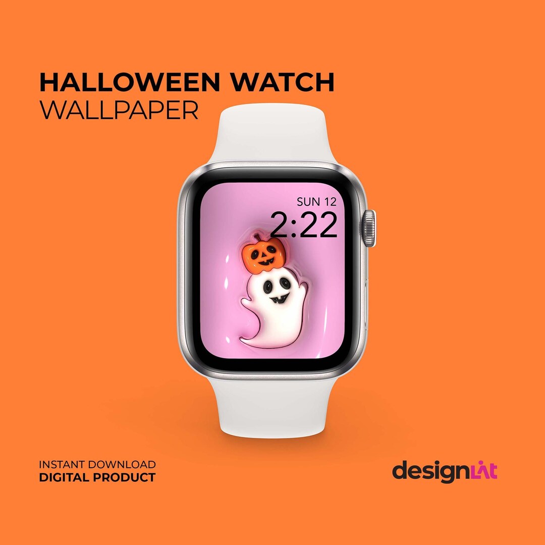 3D Halloween Spooky Ghost Apple Watch Wallpaper Smartwatch Etsy