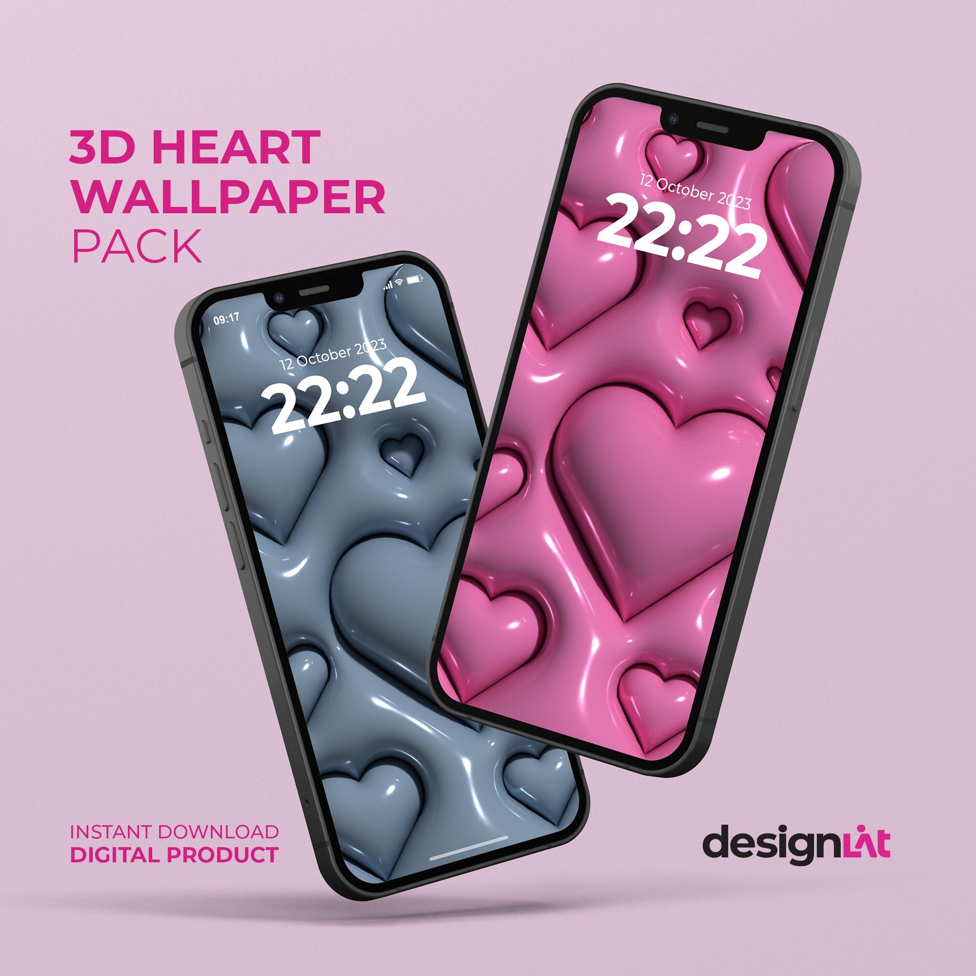 3 pink wallpaper - Etsy België, image size:2000x2000