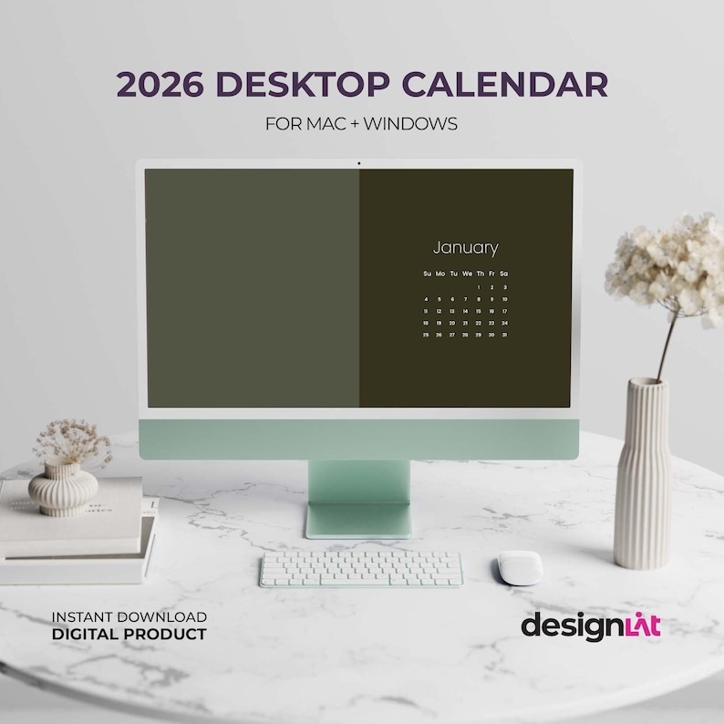 Kalendar Desktop Dark Academia 2026 Kalender Desktop Laptop Hintergrundbild | 12 Monate ...