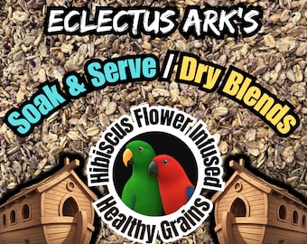 Eclectus Ark's Healthy Grains - Hibiscus Flower Infused for all Pet Parrot Species