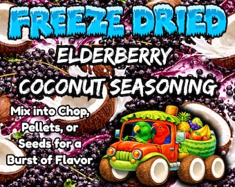 Elderberry & Coconut Powder Seasoning for Foods for All Parrot Species