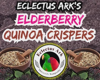 Bacs à légumes au quinoa déshydraté - Baies de sureau - Pour perroquets, aras, cacatoès, gris d'Afrique, amazones, calopsittes, perruches ondulées, inséparables