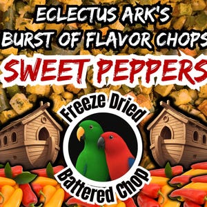 Freeze Dried Sweet Bell Pepper Parrot Chop: Natural Bird Treat