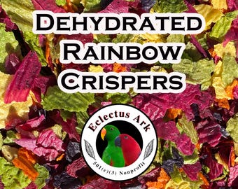Bacs à légumes déshydratés arc-en-ciel 3 oz – En-cas dynamique pour perroquets