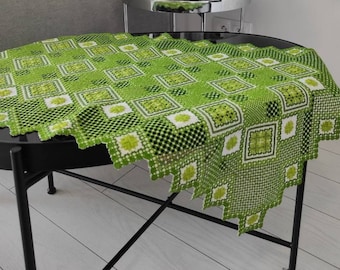 Hardanger embroidery tablecloth