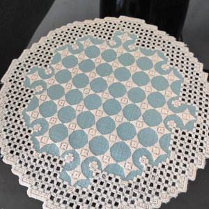 Toalha de mesa bordada Hardanger, estilo escandinavo, design vintage, têxtil para casa, bordado à mão