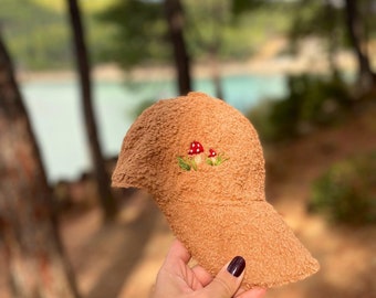 Personalized Sherpa Teddy Baseball Hat, Custom Text  display picture 2