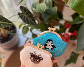 Coin Purse Pattern – Digital Knit Bag PDF – Metal Frame Wallet DIY