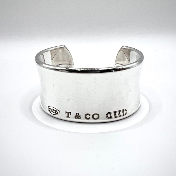 Tiffany & Co 1837 Sterling Silver 925 Wide Cuff Bracelet