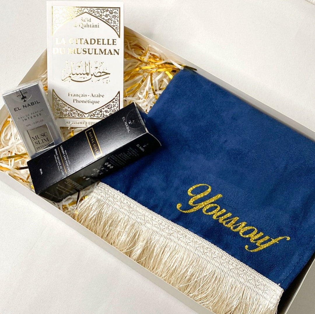Coffret cadeau aïd / tapis de prière en velours personnalisé Etsy France