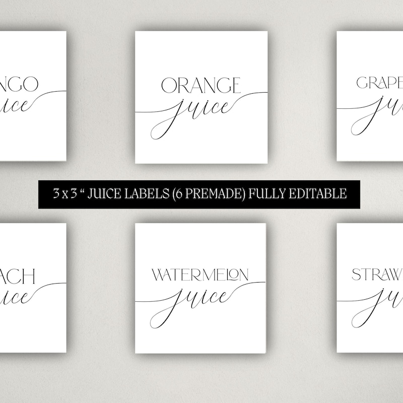 Printable Juice Signs - Etsy