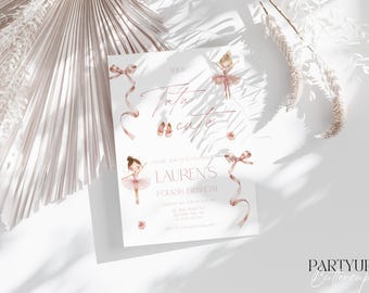 Ballerina Birthday Invitation | Tutu Cute Invite (Digital)