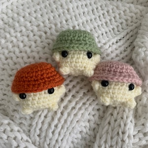Crochet Mushroom Plush: Handmade Cottagecore Desk Pet