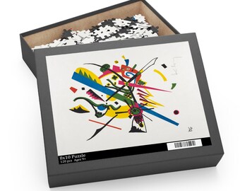Kandinsky "Kleine Werelden 1" Kleurrijke Abstracte Kunst Puzzel - 120, 252, 500 Stukjes, Creatief Cadeau, Ontspannende Activiteit, Legpuzzel