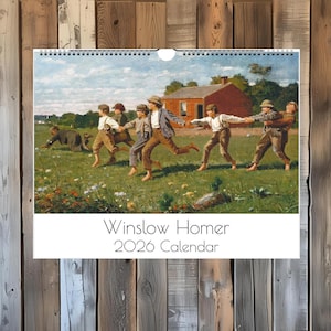 2026 Calendar 2026 Wall Calendar Winslow Homer Fine Art Calendar Gift