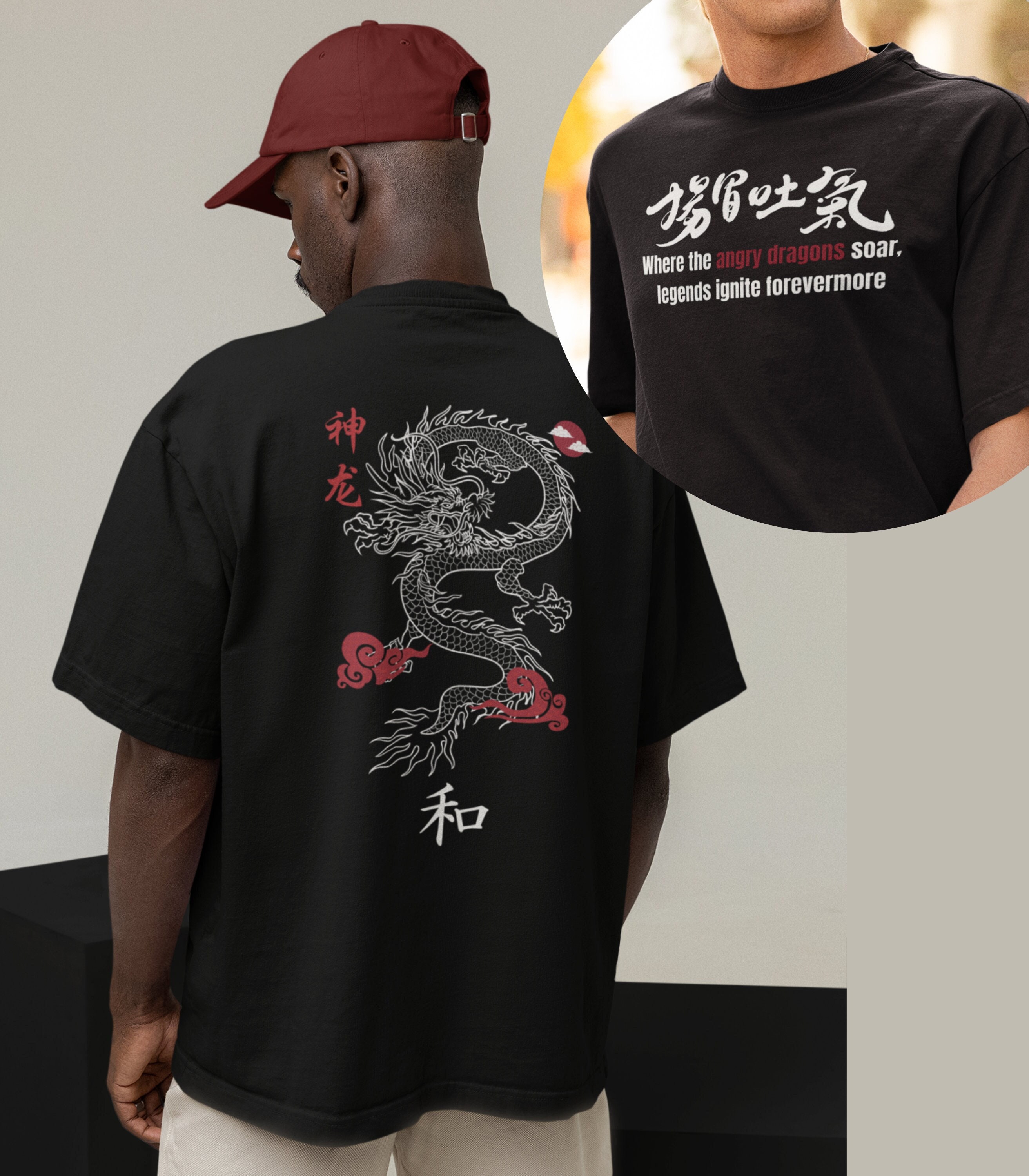 Dragon Tshirt Japanese Streetwear Shirt Japanese Fashion - Etsy