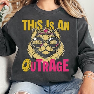 This Is An Outrage Png, Princess Donut Svg, Dungeon Crawler Carl Png, Funny Princess Cat Donut, Cat Meme Svg, Bookish, Fantasy Book Reader
