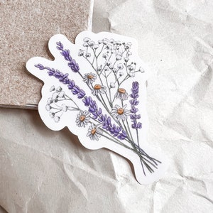 Bouquet de fleurs sauvages violettes découpées avec des matrices, paquet de fleurs de souffle de bébé lavande pour la décoration de pages BUJO